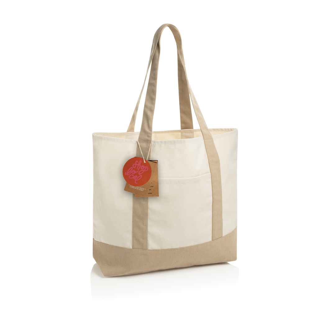 XD Xclusive SHOP LOCAL AWARE™ Tragetasche aus recycelter Baumwolle, 350 g/m², bedruck- und bestickbar