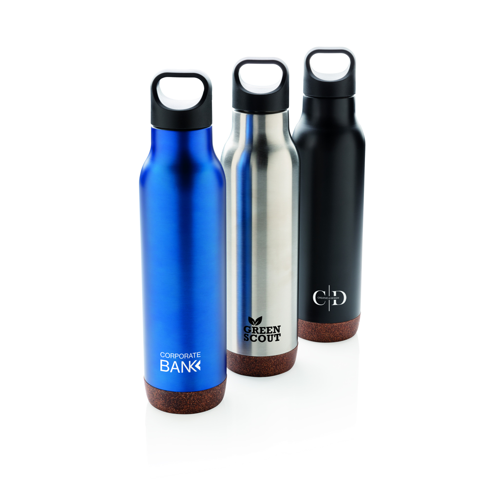 XD Collection Vakuum-Flasche mit Kork 600 ml – auslaufsicher, gravierbar XD Collection Vakuum-Flasche mit Kork 600 ml – auslaufsicher, gravierbar