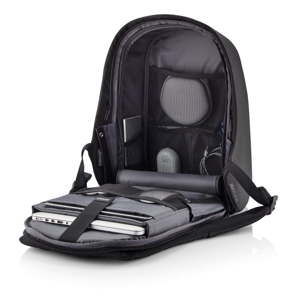 XD Design Bobby Hero Regular Anti-Diebstahl-Rucksack aus rPET mit Logodruck