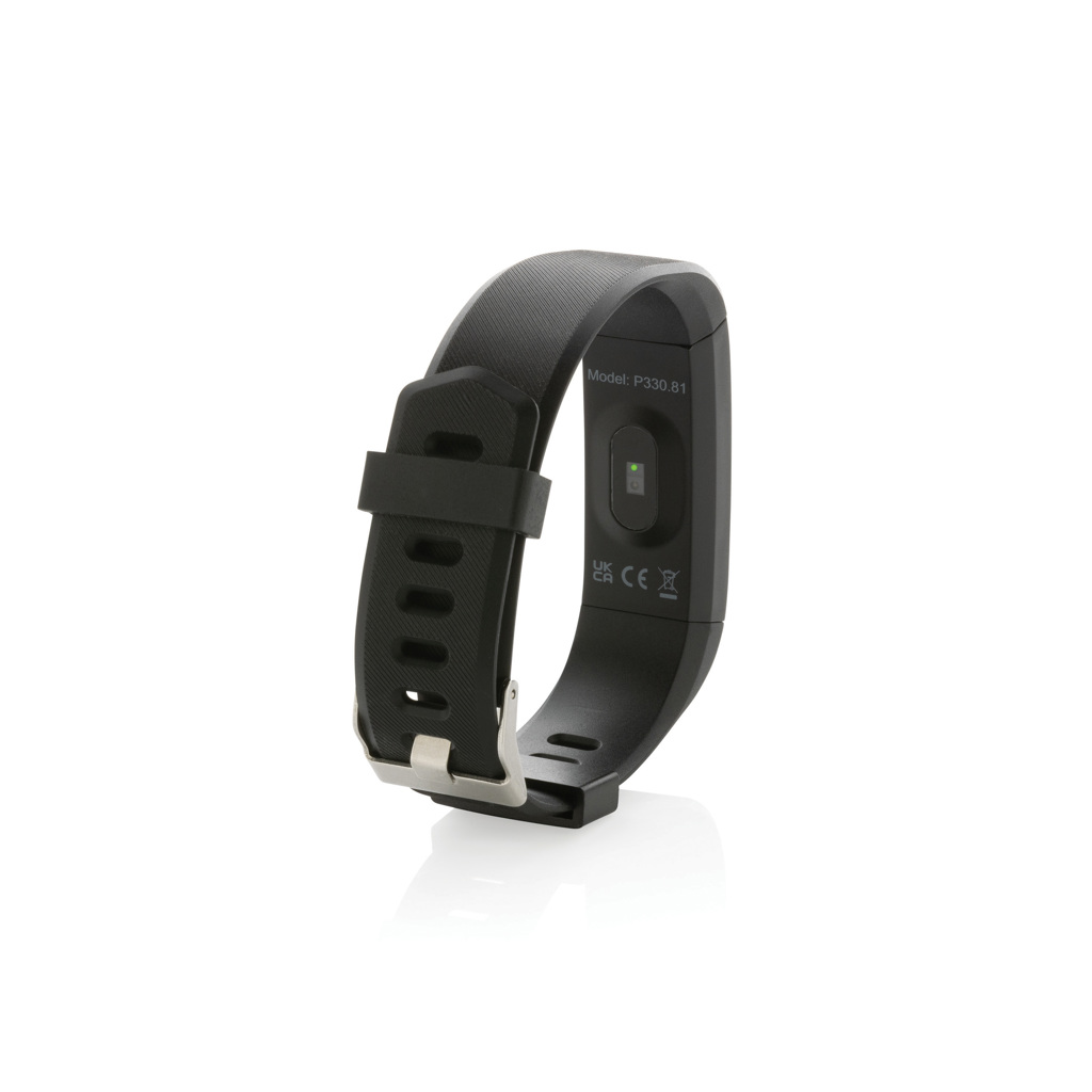 XD Collection Sense Fit Tracker aus recyceltem TPU mit Pulsmesser, bedruckbar