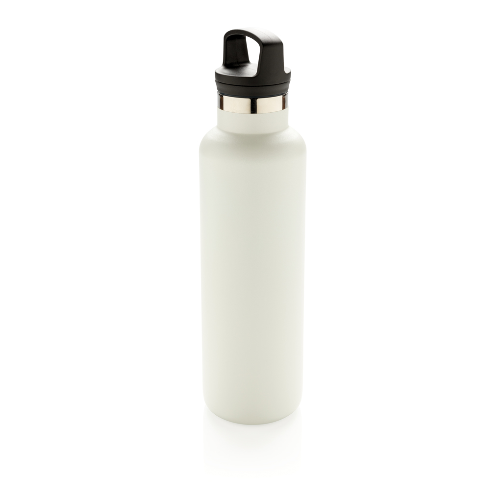 Edelstahl Isolierflasche 600 ml mit Teefilter – off white