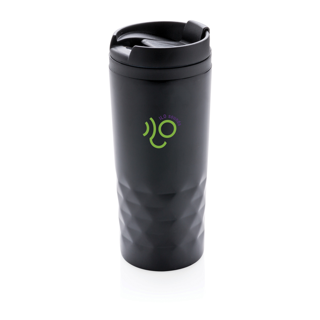 XD Collection Geometrischer Becher 300 ml aus Edelstahl mit Logo bedruckbar XD Collection Geometrischer Becher 300 ml aus Edelstahl mit Logo bedruckbar