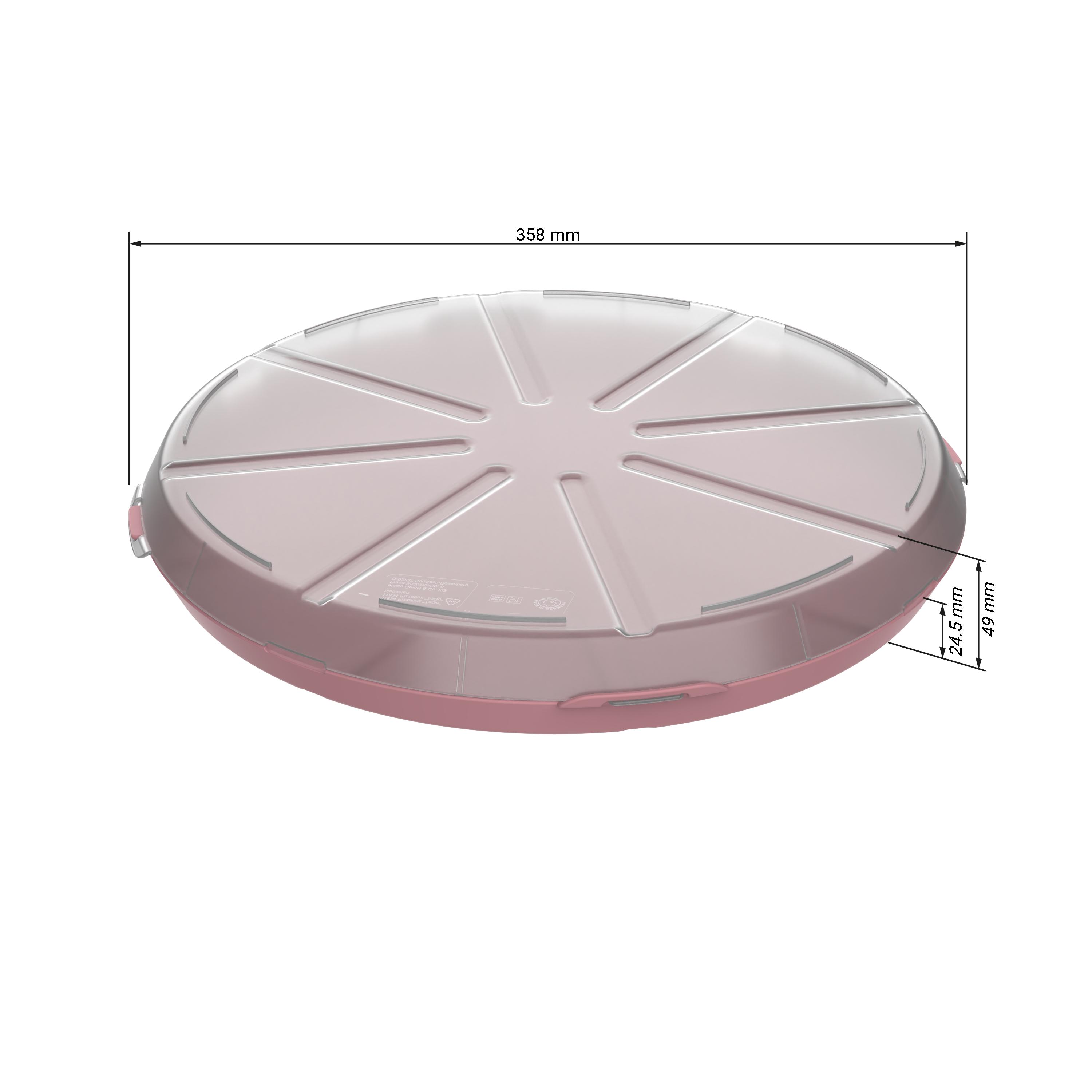 Pizzabox "ToGo" – Bemassung_TranspRot Pizzabox "ToGo"