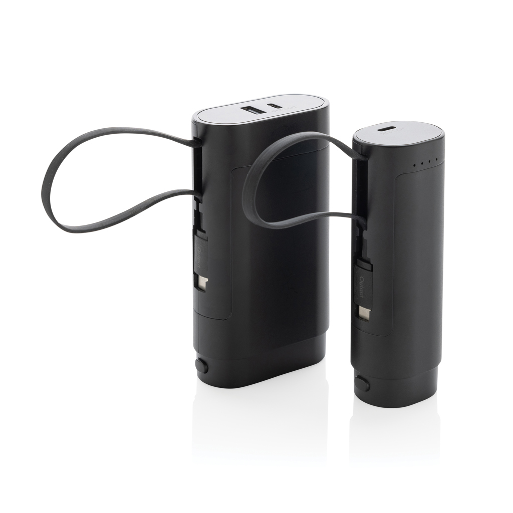 CycleCell 5000mah Powerbank mit herausnehmbarer Batterie - Innovatives Werbegeschenk für Events und Messen