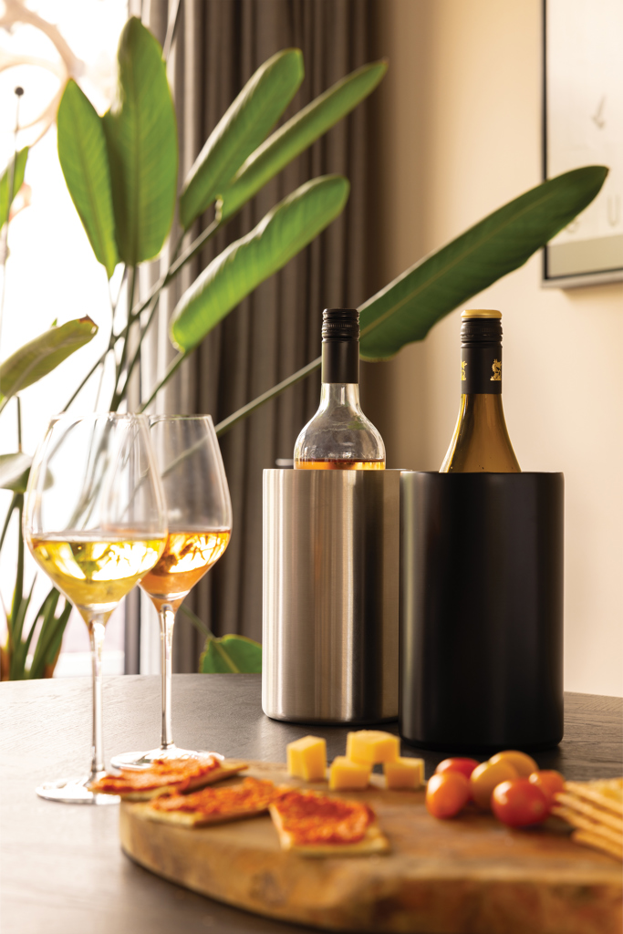 XD Collection Vino Weinkühler aus recyceltem Edelstahl – mit Logo veredelbar XD Collection Vino Weinkühler aus recyceltem Edelstahl – mit Logo veredelbar