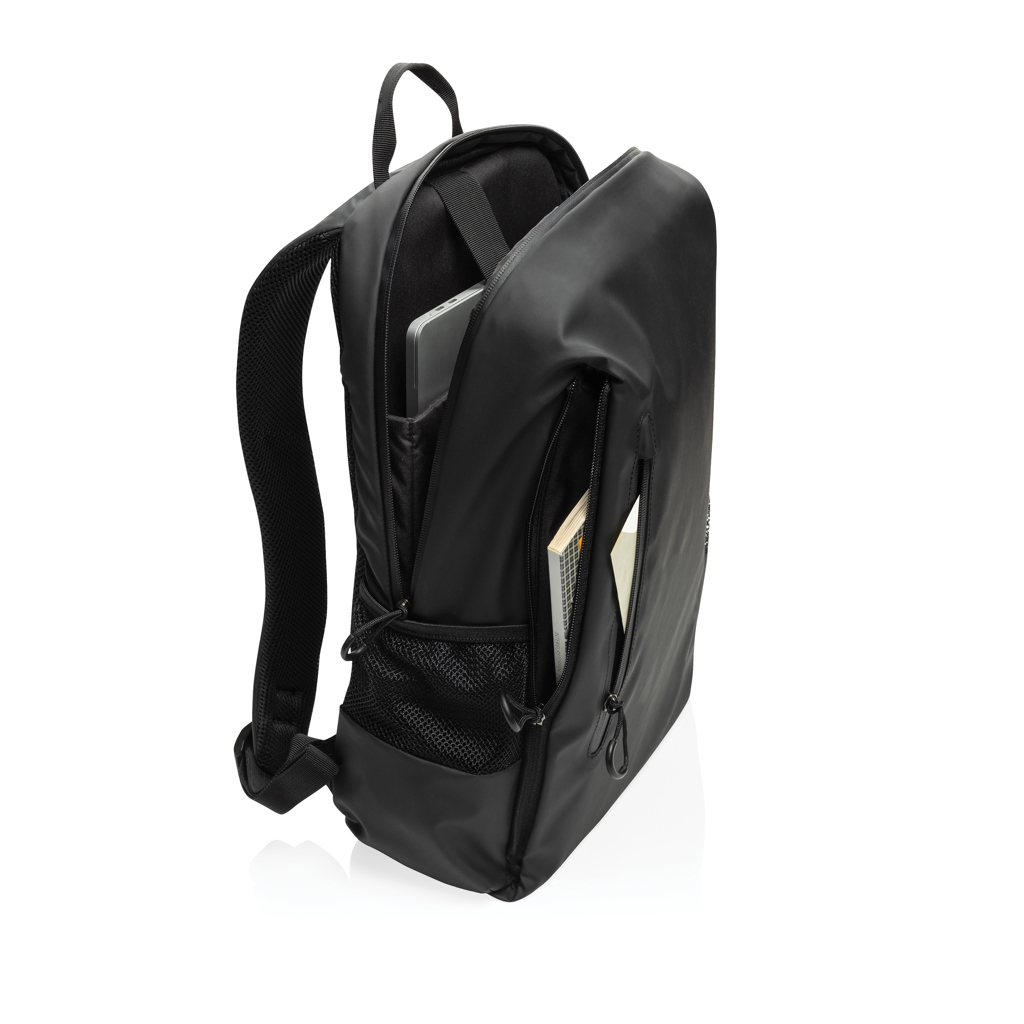 XD Xclusive Lima Aware RPET Laptop-Rucksack 15,6 Zoll, schwarz, mit Logo veredelbar