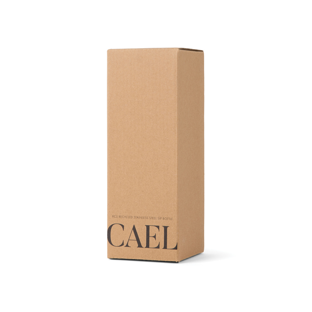 VINGA Cael Isolierflasche 600 ml mit Trinkhalm und Edelstahlgriff – mit Logo graviert oder bedruckt