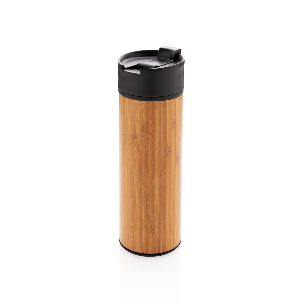 Bambus-Edelstahl Vakuum-Thermobecher 450 ml braun