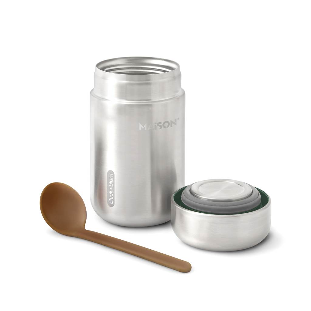 Black+Blum Food Flask 400 ml — vakuumisolierte Edelstahl-Thermobox mit Schöpflöffel
