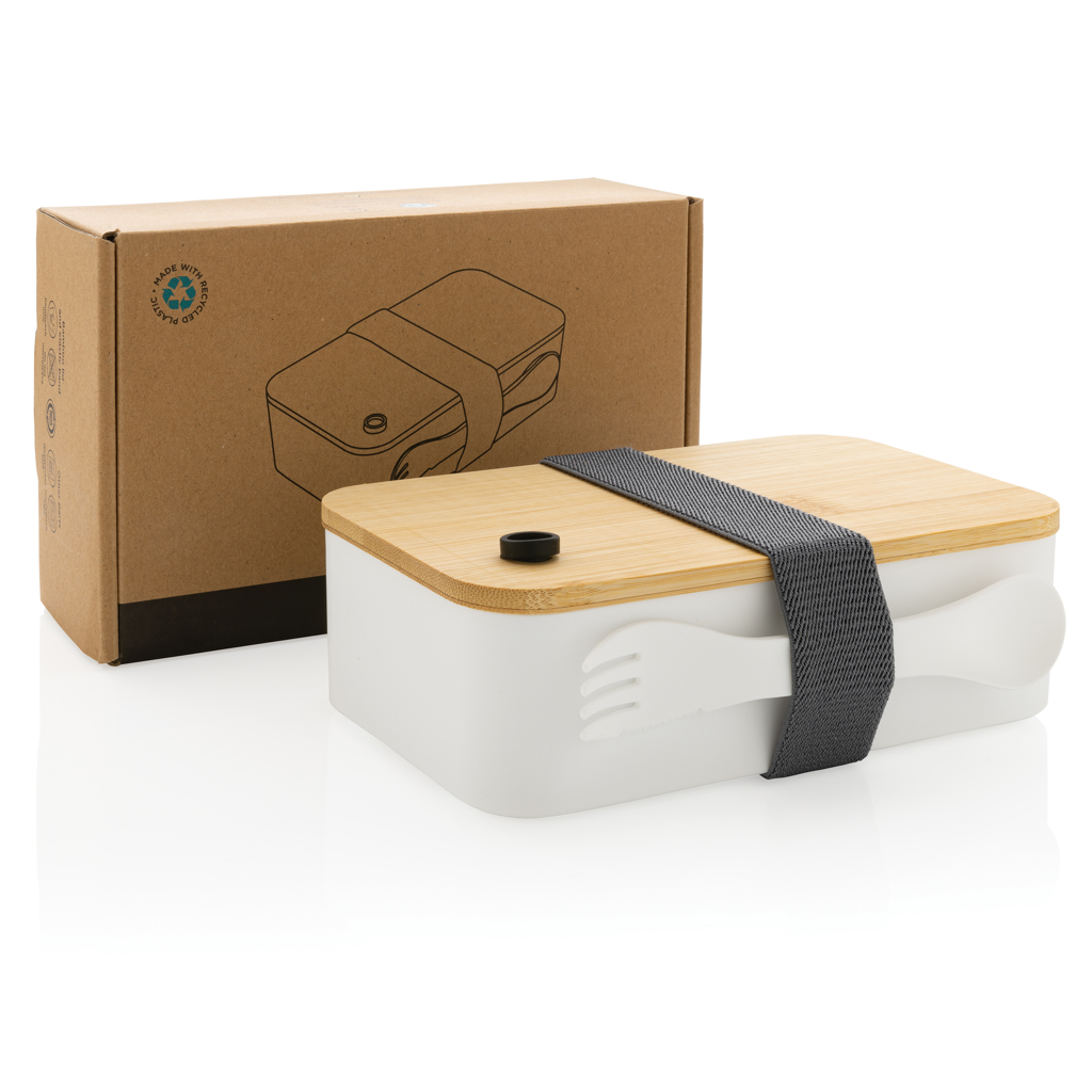 XD Collection RCS Lunchbox mit Bambusdeckel, 0,7 l (Recycling-PP, bedruckbar) XD Collection RCS Lunchbox mit Bambusdeckel, 0,7 l (Recycling-PP, bedruckbar)