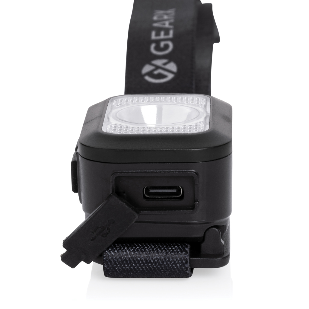 GearX Hochleistungs-Kopflampe 250 Lumen aus RCS-recyceltem ABS, USB-C