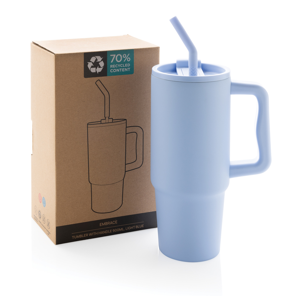 XD Collection Embrace Deluxe Thermobecher 900 ml aus RCS-recyceltem Edelstahl, gravur- und druckfähig
