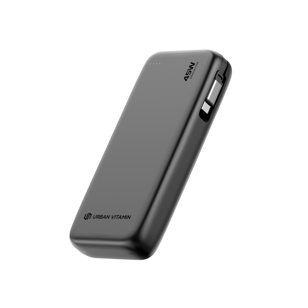Urban Vitamin San Mateo Powerbank 20.000mAh 45W mit integriertem USB-C-Kabel