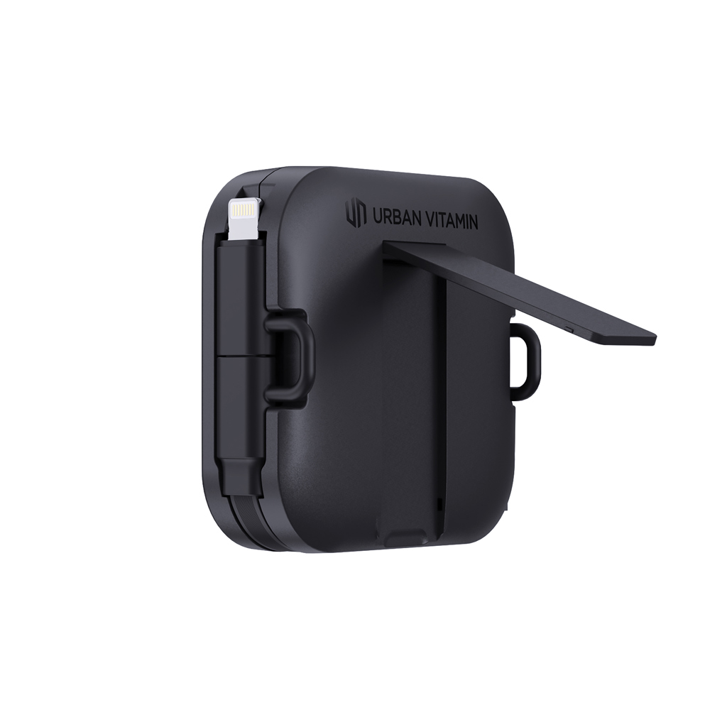 RCS-zertifizierter 100W USB-C Ladehalter, recycelt schwarz RCS-zertifizierter 100W USB-C Ladehalter, recycelt schwarz