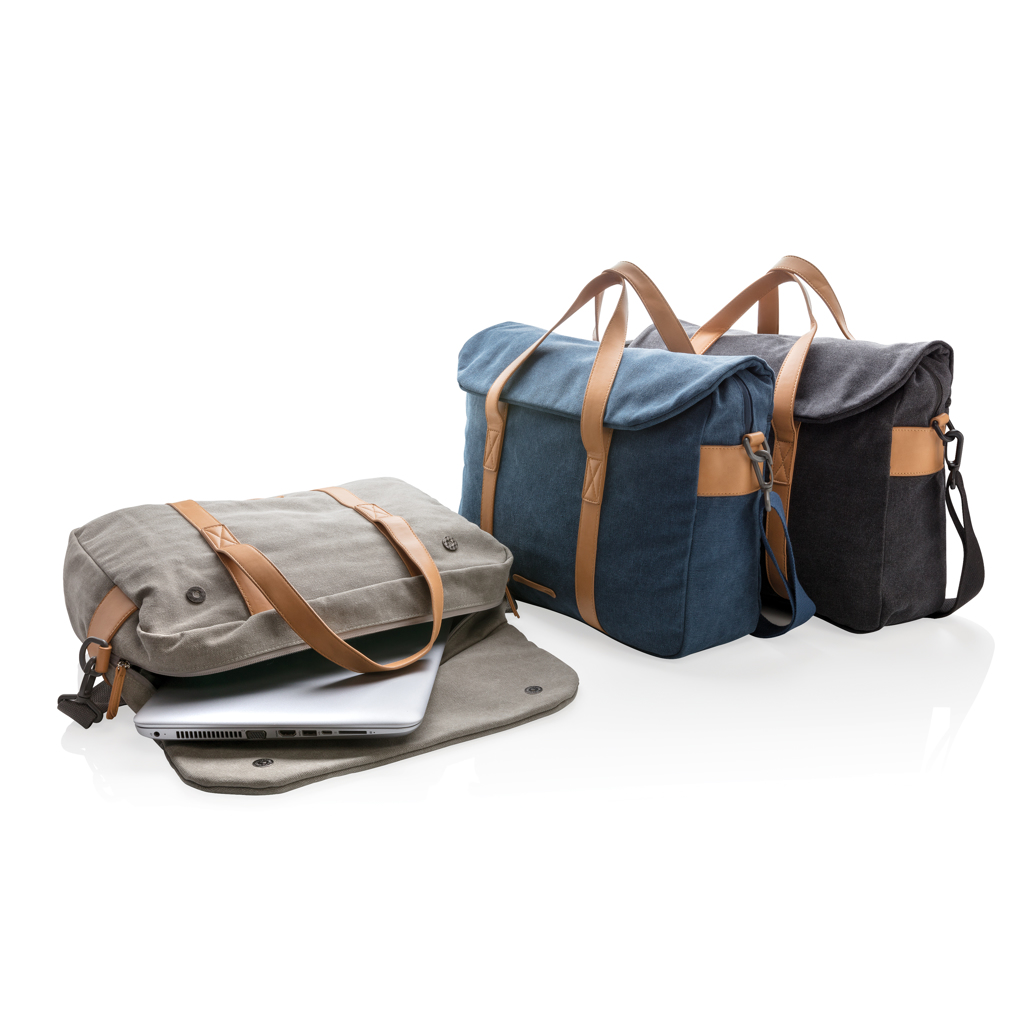 XD Collection Canvas-Laptoptasche bis 15,6 Zoll, PVC-frei, bedruckbar XD Collection Canvas-Laptoptasche bis 15,6 Zoll, PVC-frei, bedruckbar