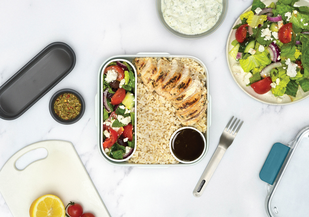 Black + Blum Lunch Box Original – Bento-Lunchbox mit Soßentopf, bedruckbar