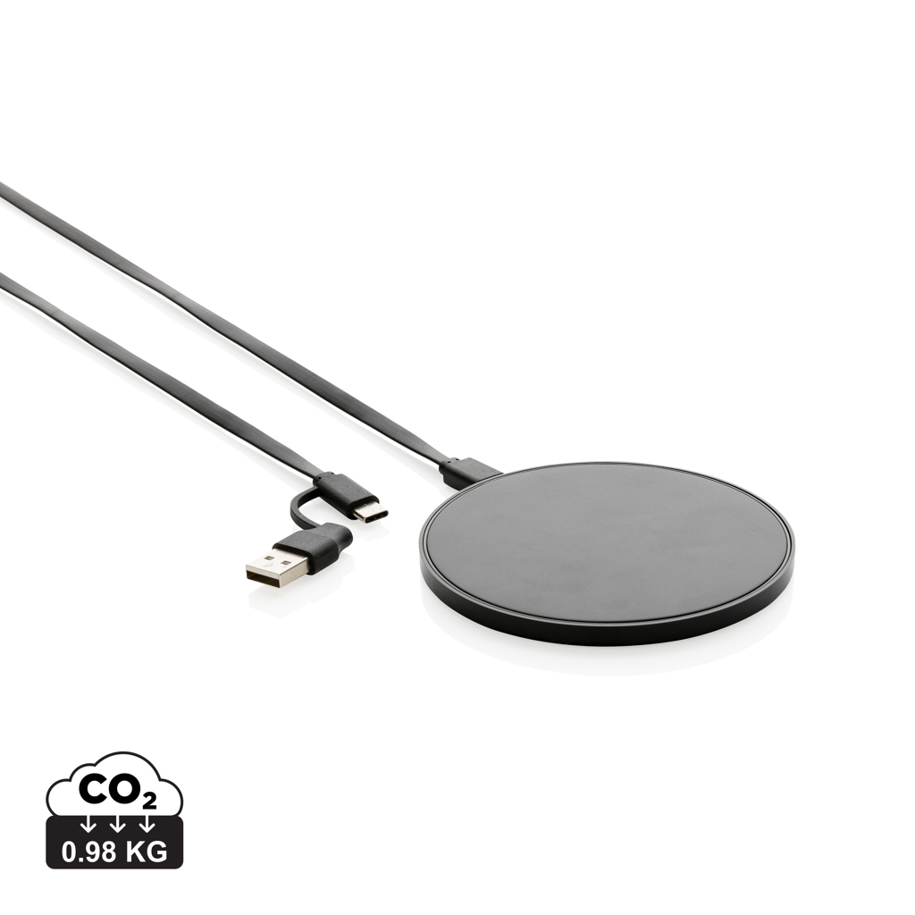 EcoCharge 10W Duo aus RCS-ABS – Strahlendes Werbegeschenk für Events