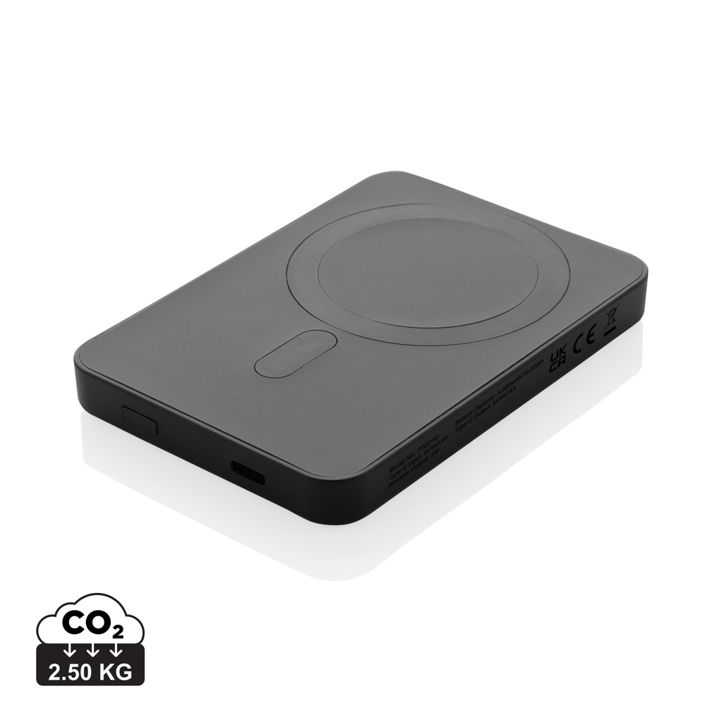 XD Collection Magnetix 5000mAh magnetische Powerbank aus RCS-recyceltem ABS XD Collection Magnetix 5000mAh magnetische Powerbank aus RCS-recyceltem ABS