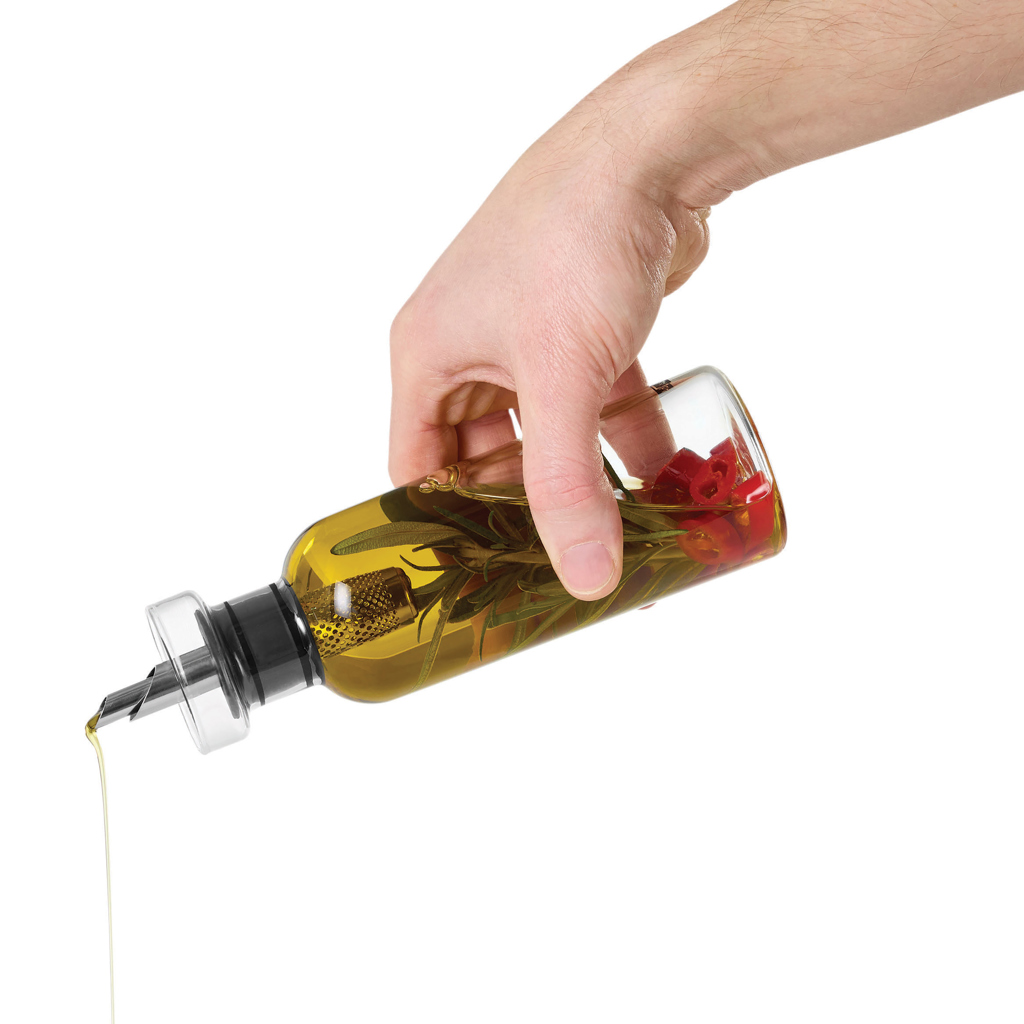 AdHoc Menage AromaPour Öl- und Essigset 300 ml aus Glas mit Logodruck AdHoc Menage AromaPour Öl- und Essigset 300 ml aus Glas mit Logodruck