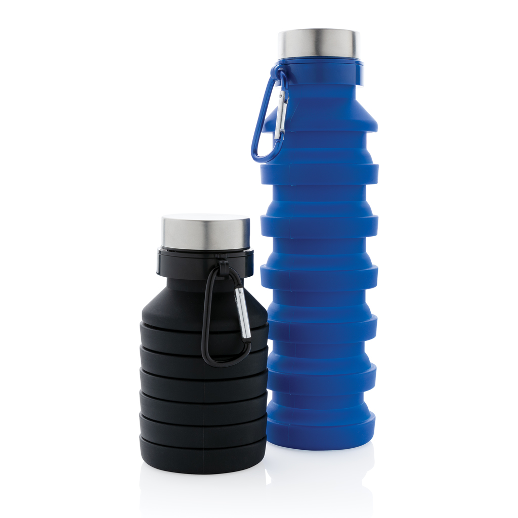 Faltbare Silikonflasche 550 ml mit Logo bedrucken – XD Collection