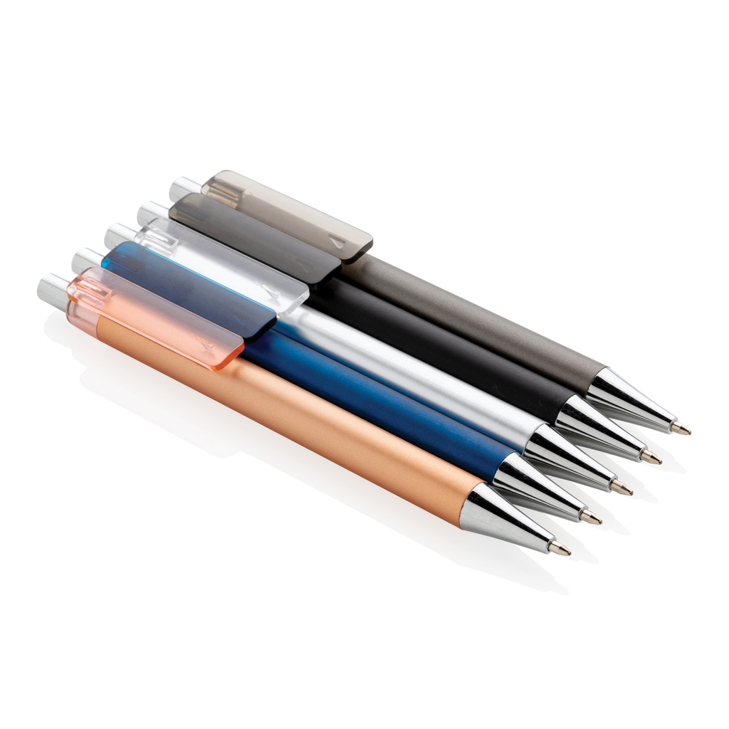 X8 Metallic-Stift mit Chrom-Elementen, Tampondruck bis 5 Farben