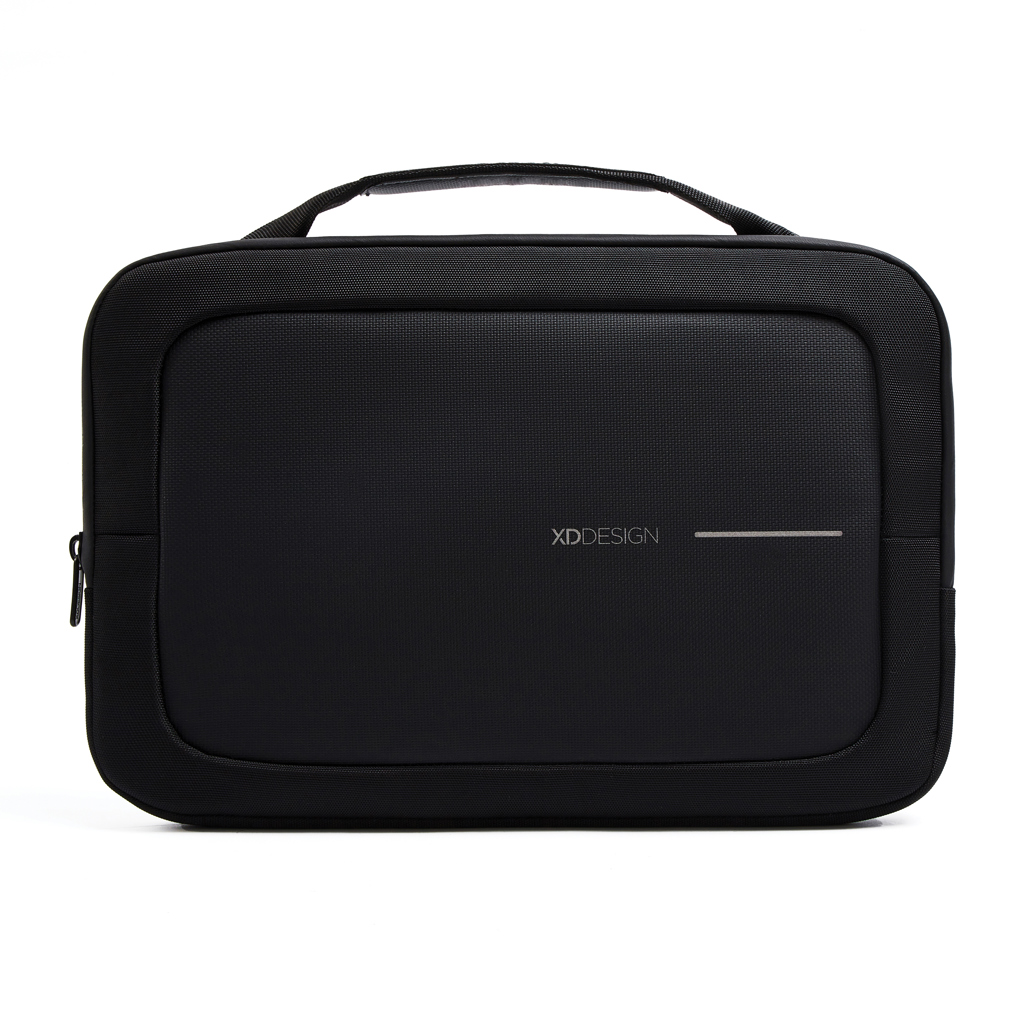 XD Design 16 Zoll Laptoptasche aus rPET, schwarz, mit Logo bedruckbar