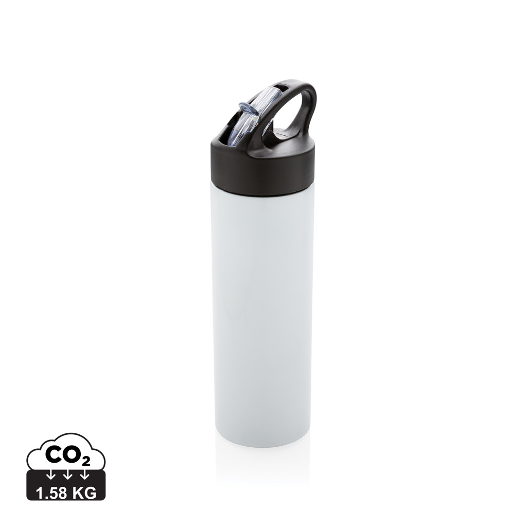 Edelstahl-Sportflasche 500 ml mit Trinkvorrichtung – weiß Edelstahl-Sportflasche 500 ml mit Trinkvorrichtung – weiß