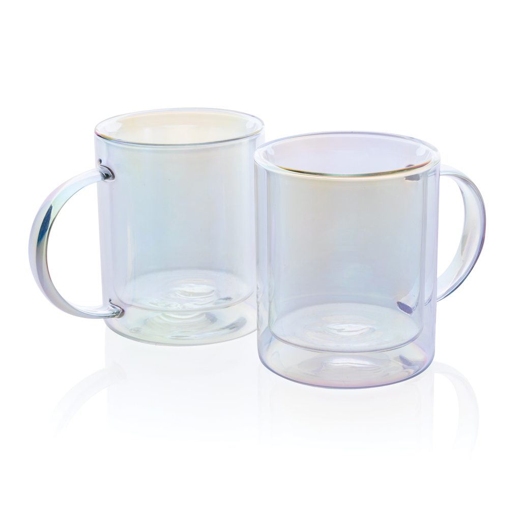 Doppelwand-Glasbecher 330ml, Borosilikat – transparent