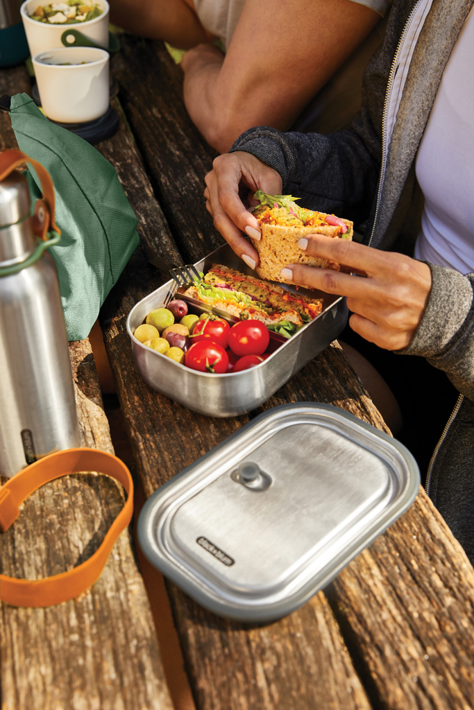 Black+Blum Edelstahl Lunchbox 3-in-1 mit Logo bedrucken