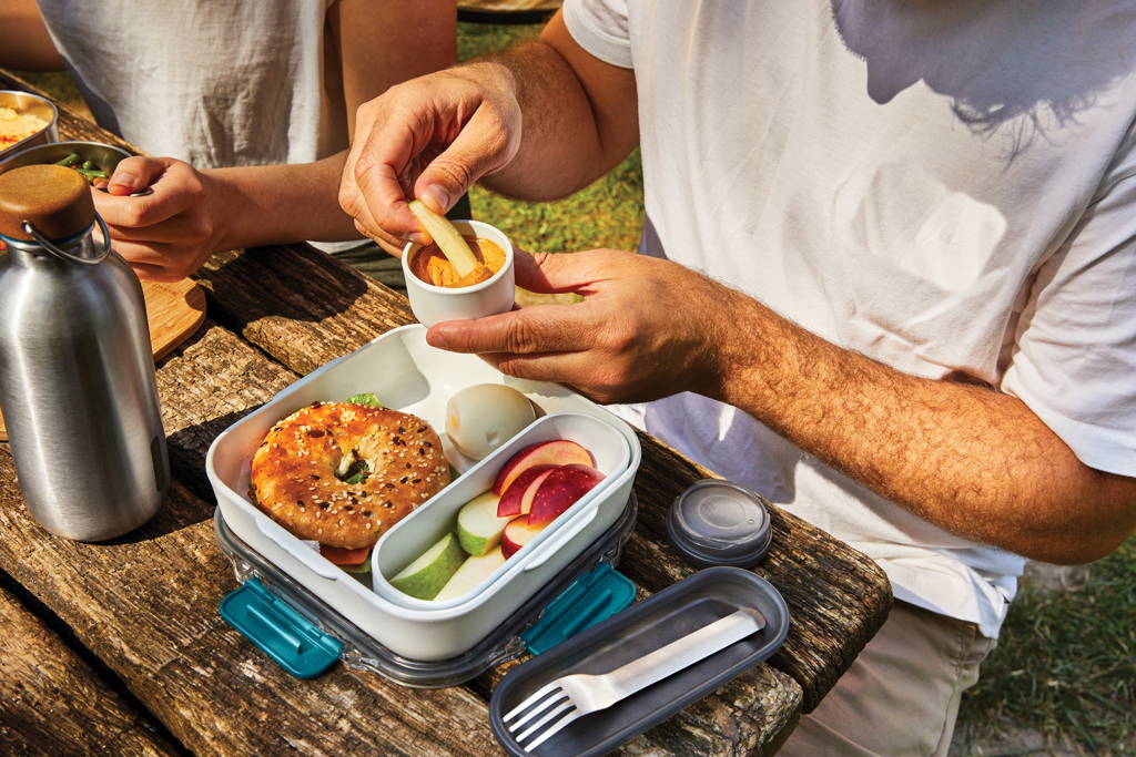 Black + Blum Lunch Box Original – Bento-Lunchbox mit Soßentopf, bedruckbar