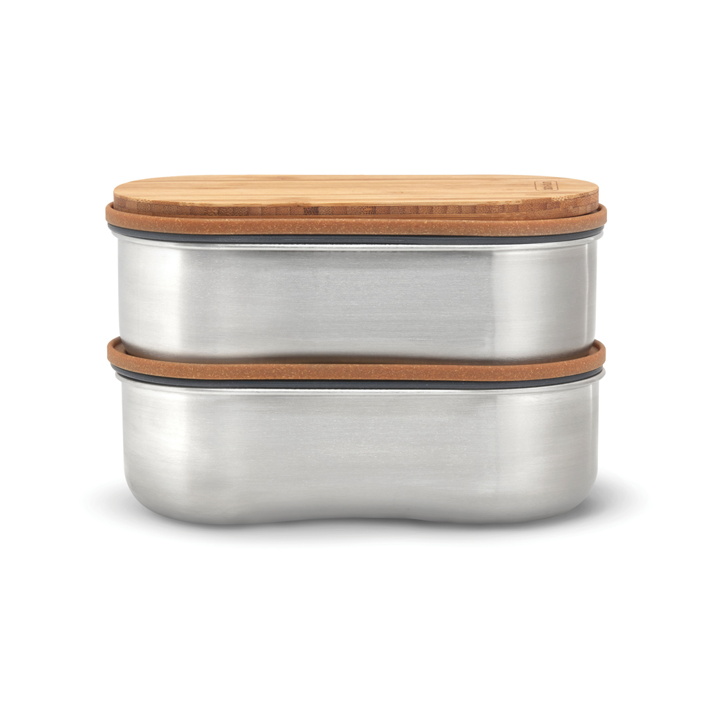 Black+Blum Bento Box 1L Edelstahl mit Bambusdeckel — gravurfähig
