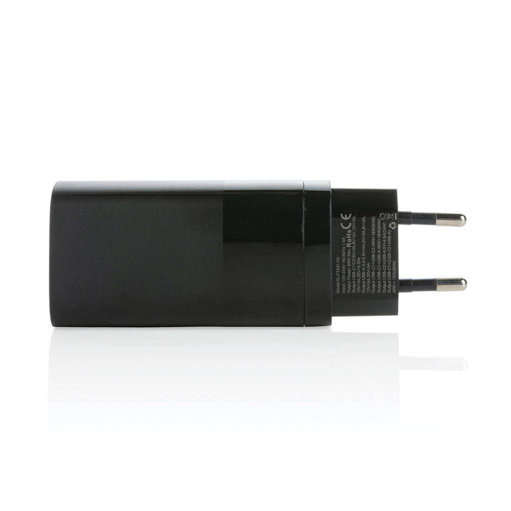Philips GaN 65W PD 3-Port USB-C Wandladegerät Schwarz Philips GaN 65W PD 3-Port USB-C Wandladegerät Schwarz