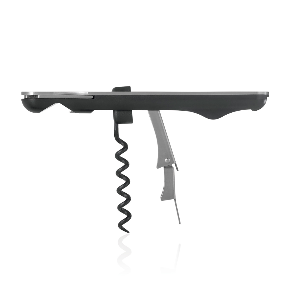 AdHoc PushPull Korkenzieher aus Edelstahl mit Folienschneider – mit Ihrem Logo