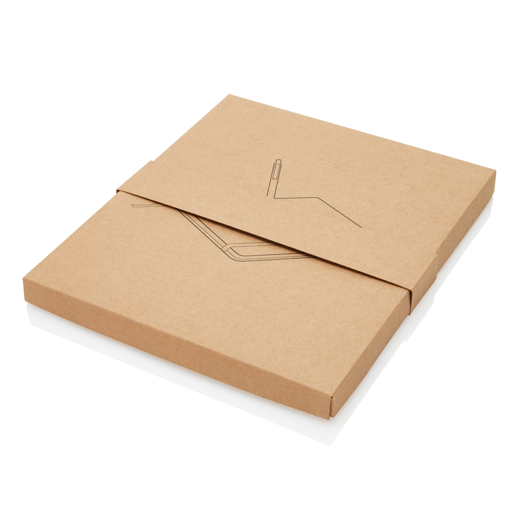 XD Collection Kork-Notizbuch A5 mit Bambus-Stift und Stylus, FSC-Mix