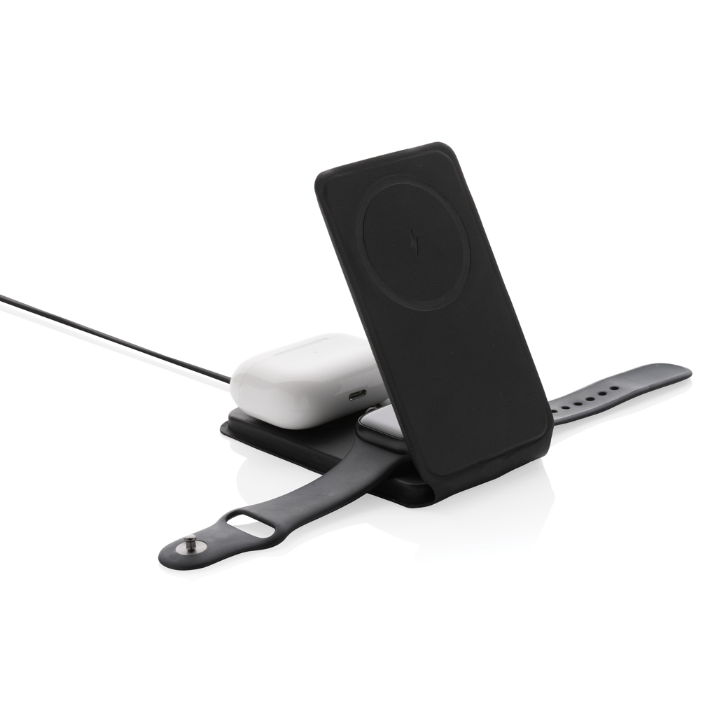 Swiss Peak 3-in-1 Wireless Charger rPU 15W magnetisch