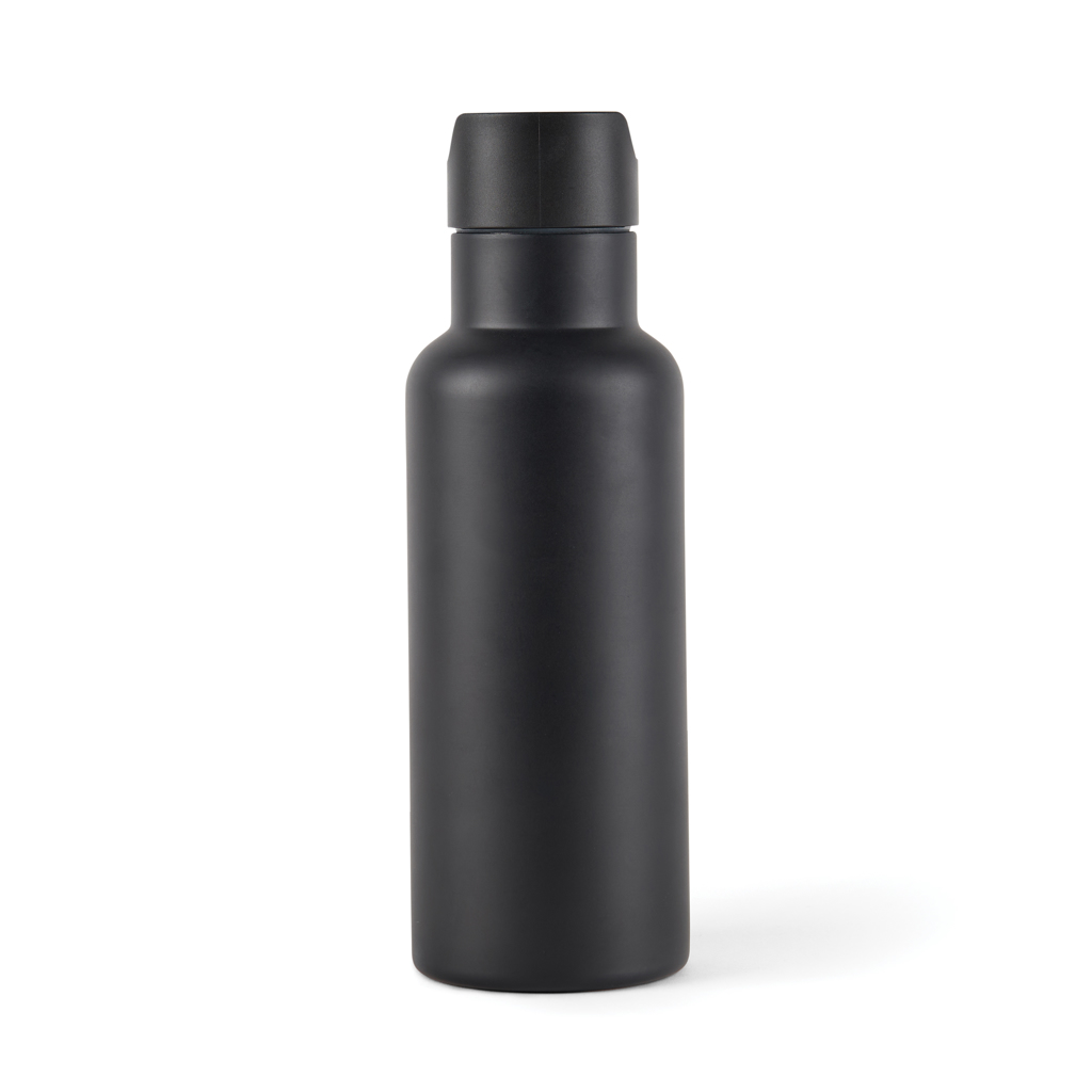 Edelstahl Vakuum-Thermosflasche 500 ml One-Touch schwarz