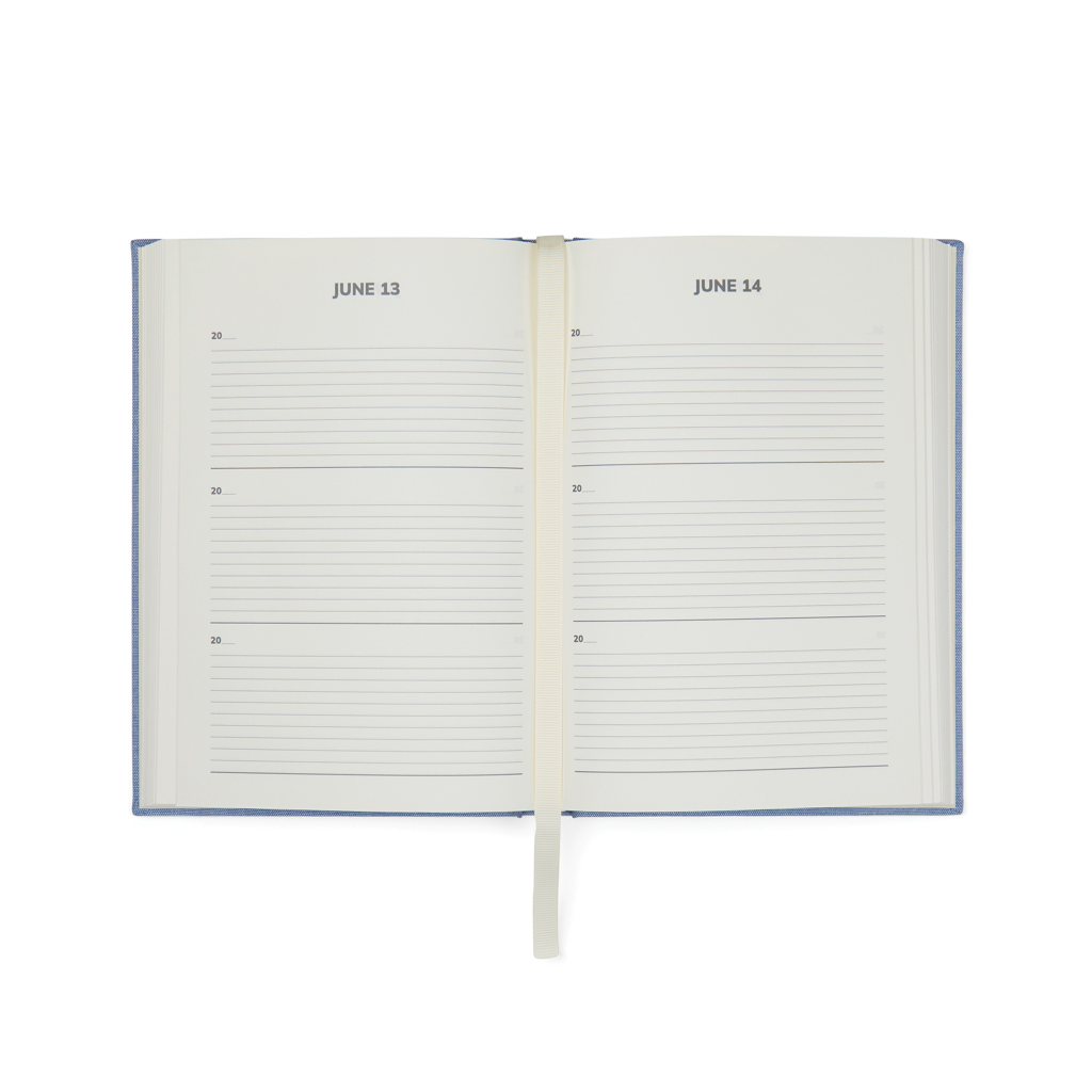 VINGA „One Memory a Day” Journal A5 aus 83 % GRS-Recyclingpapier mit Logo-Veredelung