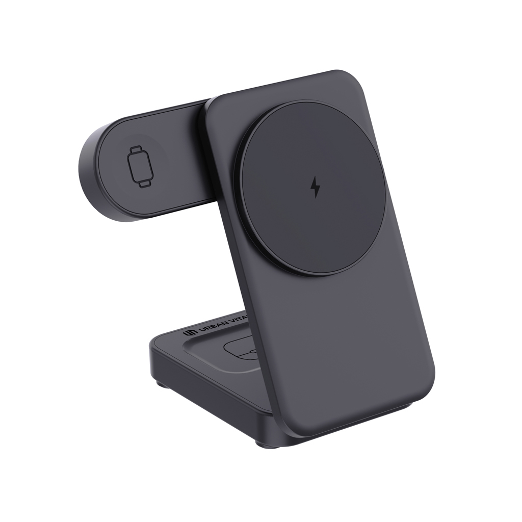 Urban Vitamin Arcadia 15W 3in1 Magnet-Charger aus RCS-rABS – bedruckbar
