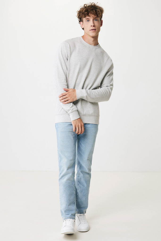 IQONIQ Denali Rundhals-Sweater aus 50% recycelter und 50% Bio-Baumwolle, ungefärbt