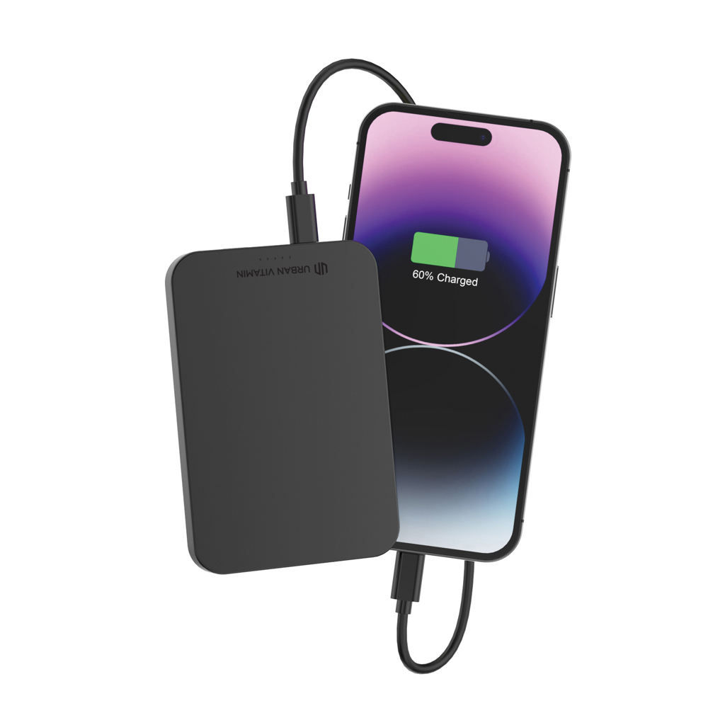 Urban Vitamin Richmond 5000mAh Magnetische Wireless-Powerbank aus RCS-Recyclingmaterial
