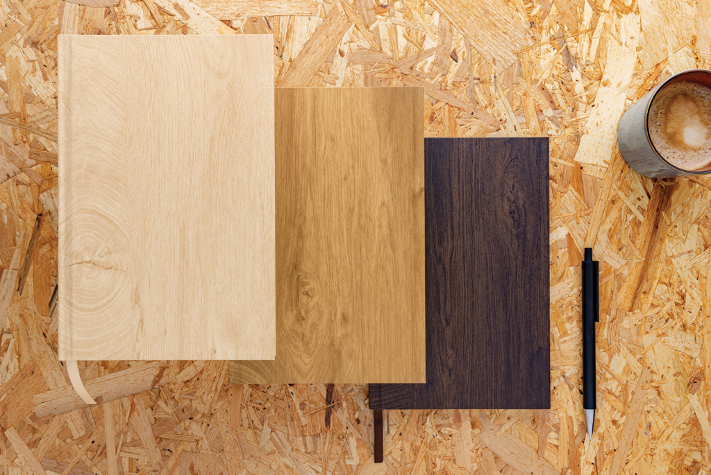 XD Collection Kavana A5 Notizbuch mit Holz-Print, FSC-zertifiziert