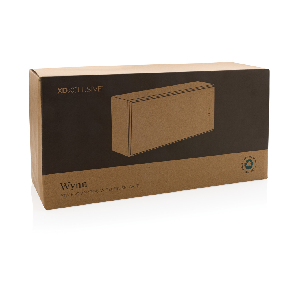 Wynn BambooSound 20W Bluetooth Lautsprecher – Elegantes Event-Geschenk mit Logo