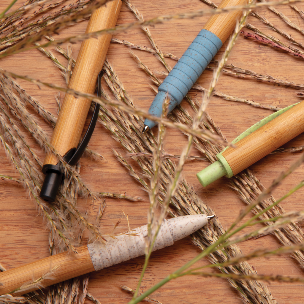 Bambus & Weizenstroh Stift mit Gravur oder Tampondruck Bambus & Weizenstroh Stift mit Gravur oder Tampondruck