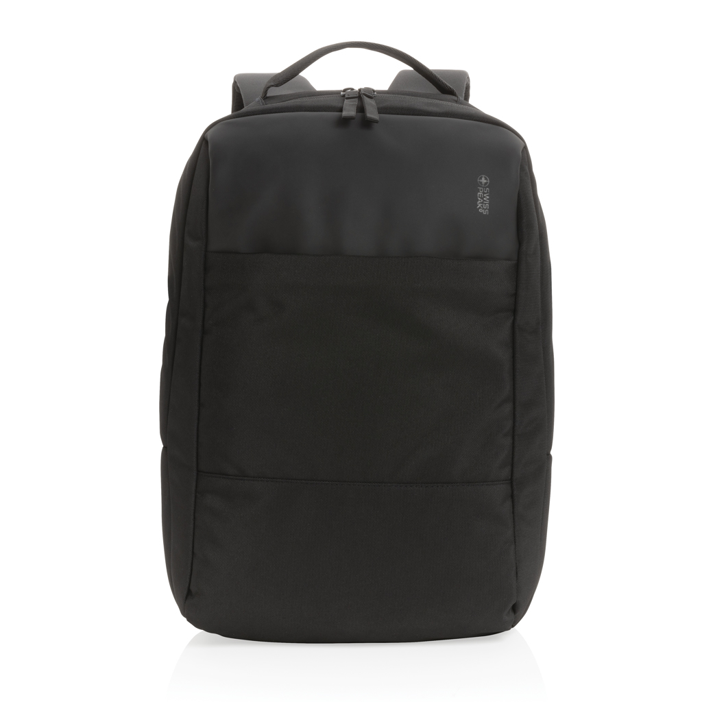 Swiss Peak AWARE RPET Laptop-Rucksack 15,6 Zoll, schwarz