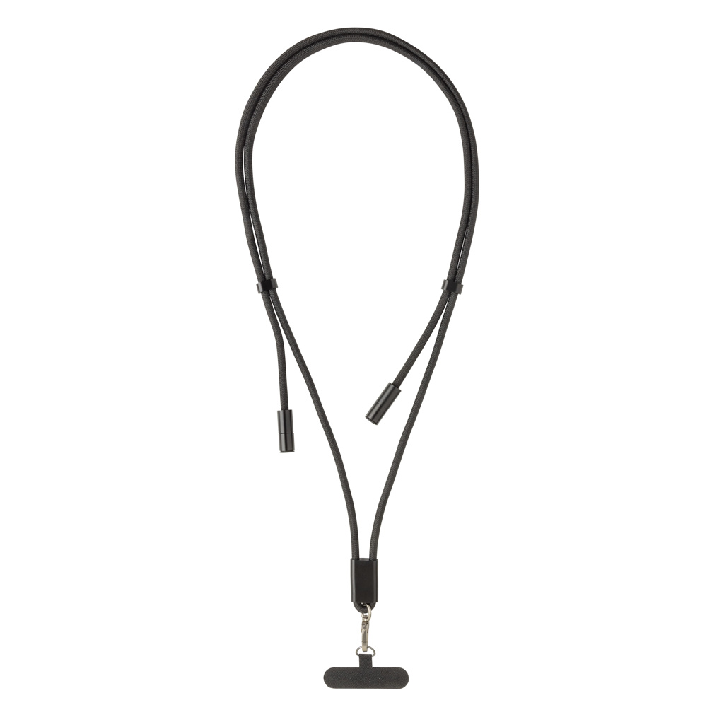 LoopAmp 160 cm USB-C-Ladekabel mit Umhängeband, 60 W, RCS rPET LoopAmp 160 cm USB-C-Ladekabel mit Umhängeband, 60 W, RCS rPET