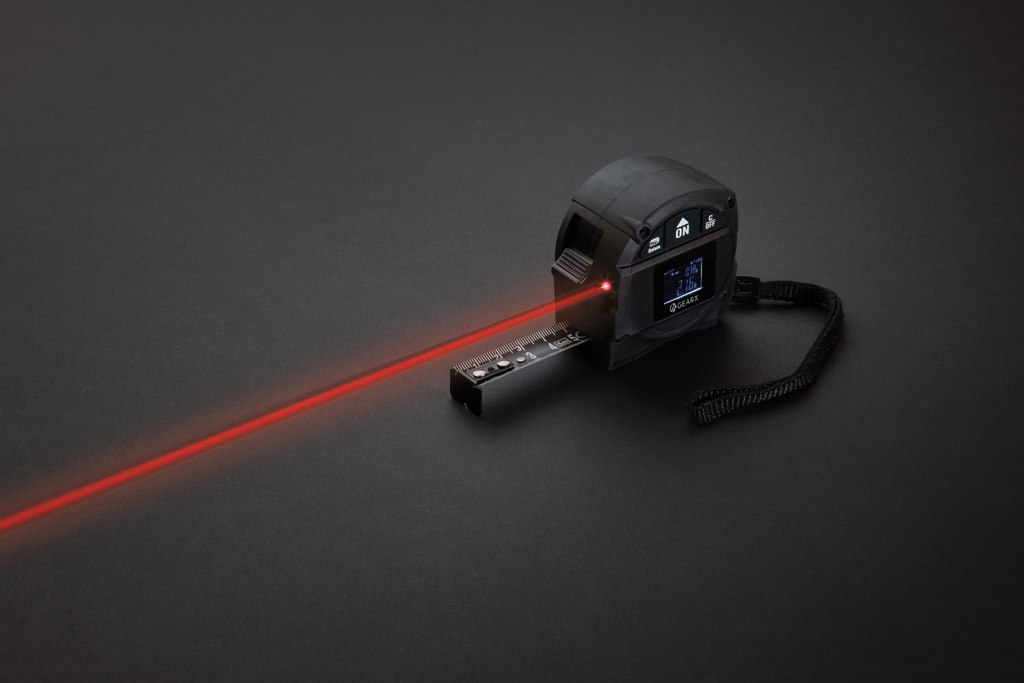 Gear X Laser-Maßband 5 m mit 30 m Laser-Distanzmesser, bedruckbar