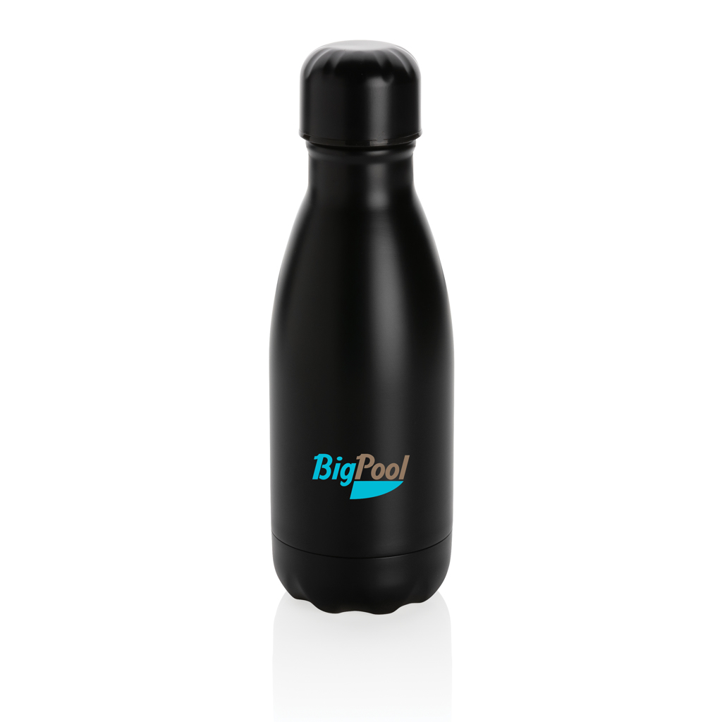 Edelstahl Trinkflasche vakuumisoliert 260 ml – schwarz
