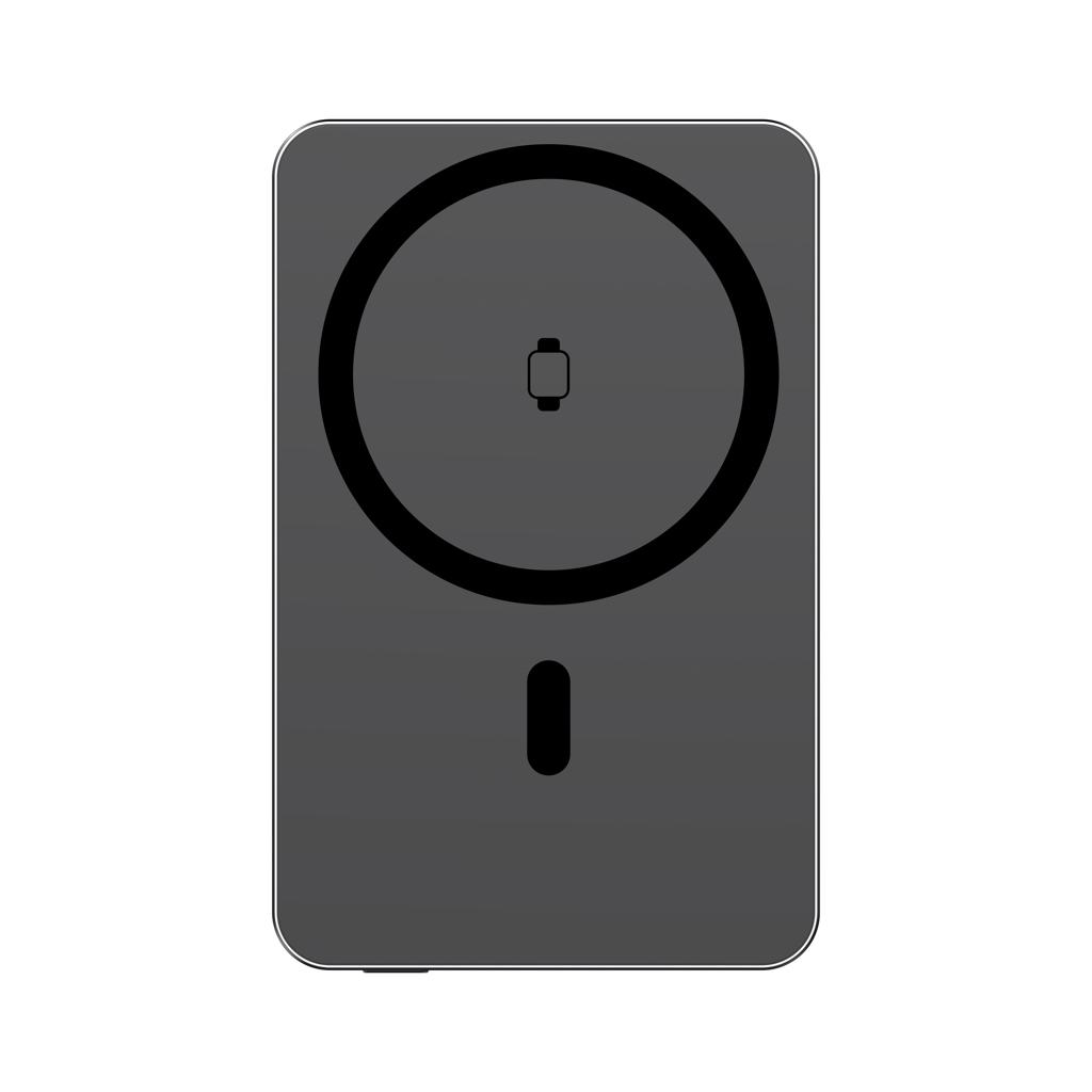 Urban Vitamin Marin Magnet-Powerbank 5.000 mAh, 15 W kabellos – mit Logo gravierbar