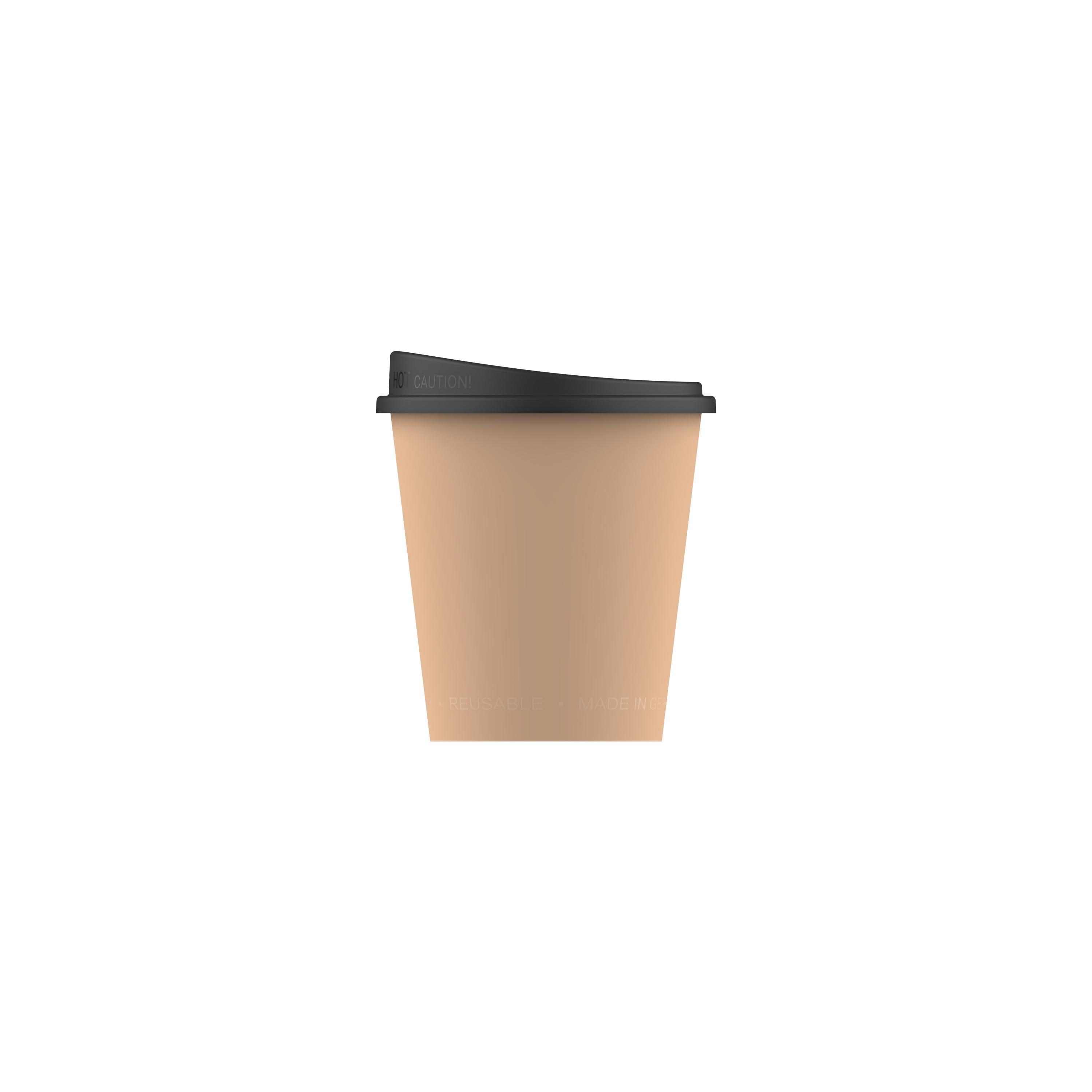 Kaffeebecher "ToGo", 0,2 l – TopView_braun Kaffeebecher "ToGo", 0,2 l