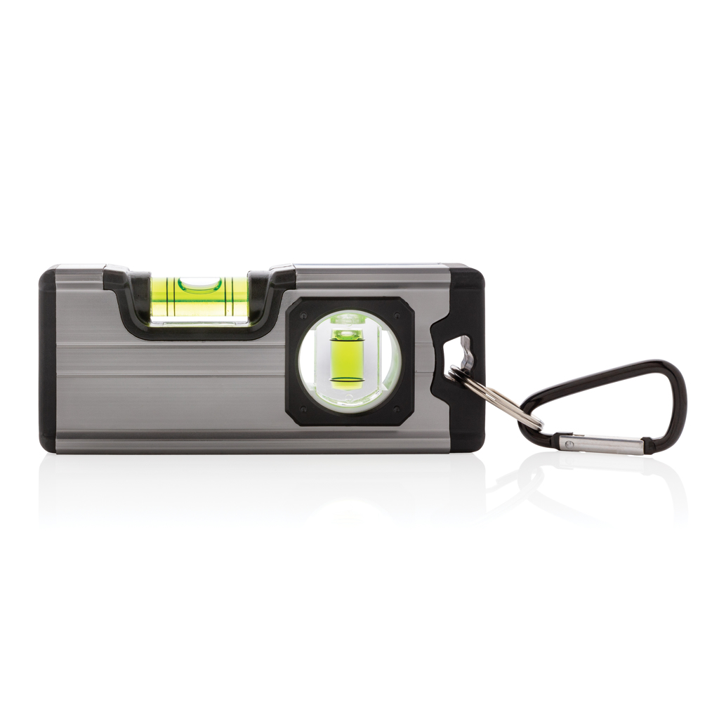 XD Collection Mini-Wasserwaage 12 cm Aluminium mit Magnet und Karabiner